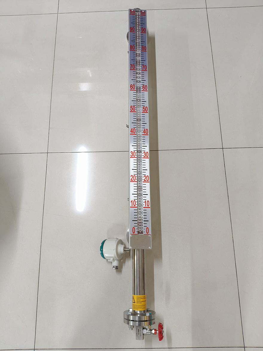 上海銘曼防爆磁翻板液位計，DN20凹面法蘭，200℃，密度0.76g.cm3，1米.jpg